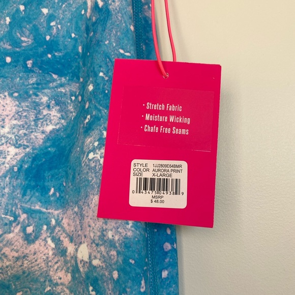 Juicy Couture Sports Bra Aurora Print Twist Back & High Waisted Leggings Size XL - Picture 9 of 16